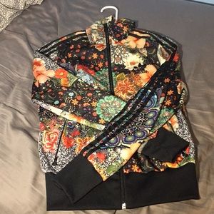 Floral adidas jacket